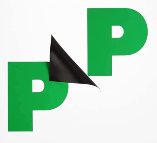 Glamified Fully Magnetic P Plates for Car New Driver - Extra Thick 1.0mm Strong Magnet, Not Fly Off At High Speeds - 2 Pack