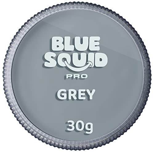 Blue Squid PRO - Pintura facial profesional a base de agua para pintura facial y corporal - Maquillaje SFX, pintura facial para niños y adultos, pintura facial de Halloween para niños, gris clásico