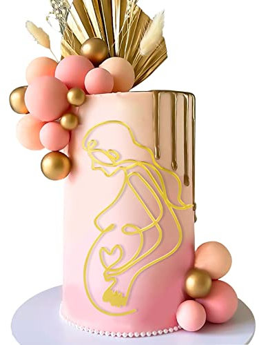 BETESSIN Torten Deko Mummy to Be Acryl Cake Topper Happy Birthday Mom to be Kuchen Dekoration Geburtstag Mutter Kuchendeko Gold Tortenaufsatz Set für Muttertag Party Feier