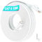 Soibke Cat 6 Ethernet Cable 15m, Flat LAN Cable High Speed Gigabit, Extra Long Network Cable 15 Metres Internet Cable White, RJ45 Cabls 1000Mbps Wlan Cables Thin Patch Cables for Modem Router