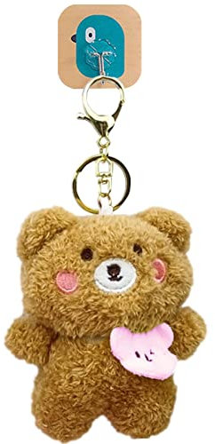 Amesor Teddybär Schlüsselanhänger - gefüllter Bär Schlüsselanhänger,Plüschbären Schlüsselanhänger Kuschelbär Teddybär Anhänger Kuscheltier Bär Kleines Geschenk zum Geburtstag, Ostern, Weihnachten