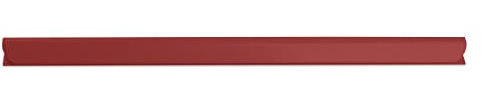 DONAU Universal Klemmschienen / 10 Stück/Klemmschiene DIN A4/ 8mm für circa 80 Blatt/Klemmleiste für Sichtschutzstreifen/Befestigungs-clips/PVC Kunststoff/Rot