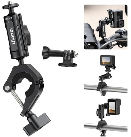 ULANZI Goquick Bicycle Bracket for Action Camera 360°Motorcycle Camera Mount for Bike Holder Handlebar Mount w Adpter for Hero Action Cameras Φ8~35mm
