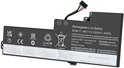 Exmate 01AV421 01AV420 Laptop Akku für Lenovo ThinkPad T470 T480 A475 A485 TP25 Series Notebook 01AV419 01AV489 SB10K97576 SB10K97577 SB10K97578 (11.46V 24Wh)