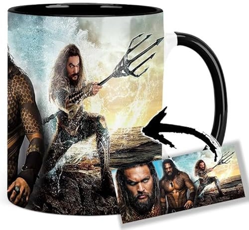 Aquaman Jason Momoa B Tasse Innen & Henkel Schwarz Keramikbecher Mug
