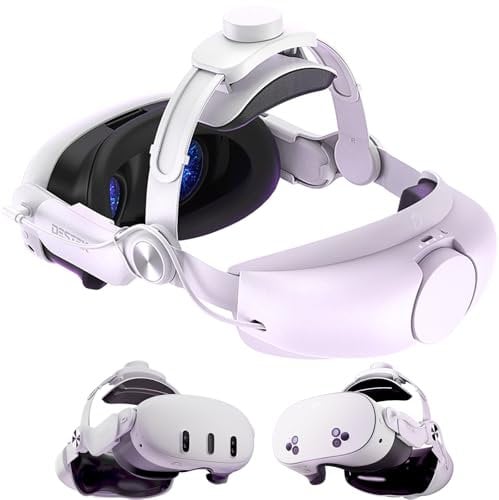 DESTEK QH4 7000mAh 30W Ultra-Fast Charging Comfort Battery Head Strap Compatible with Meta Quest 3/Quest 3S – Pressure-Free Weight Balance and Multi-Angle Adjustment for Enhanced Support