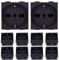 Presa Schuko 2P+T 16A, Compatibile Con Bticino Living, Compatibile Con Vimar Plana (10 Pezzi, Nero)