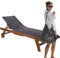 CalmyBEACH 3 in 1 Handtuch für Sonnenliege - Frottee Schonbezug Badetuch und Strandtasche 100% Baumwolle Bezug Gartenliege Strandtuch Badetasche Auflage XXL Strandlaken (Anthrazit)