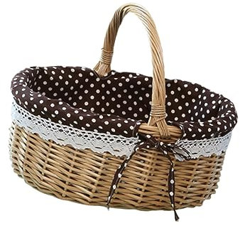 FONDOTIN canasta de frutas cestas almacenaje cesta almacenaje canasta de almacenamiento de ratán decoraciones cesta de regalo canasta de almacenamiento de regalo contenedor de pan