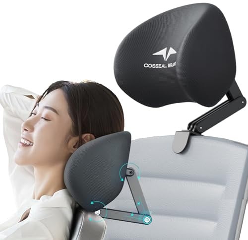 Quincry Memory Foam Kopfstütze Befestigung für Bürostuhl, Befestigung Stuhl Kopfstütze Schreibtischstuhl Nackenstütze, Elastisches Schwammkopfkissen Einstellbare Höhe und Winkel