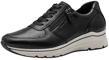 Tamaris Damen Low-Top Sneaker, Frauen Halbschuhe,Wechselfußbett,Halbschuhe,straßenschuhe,Strassenschuhe,Sportschuhe,Turnschuhe,Black,40 EU