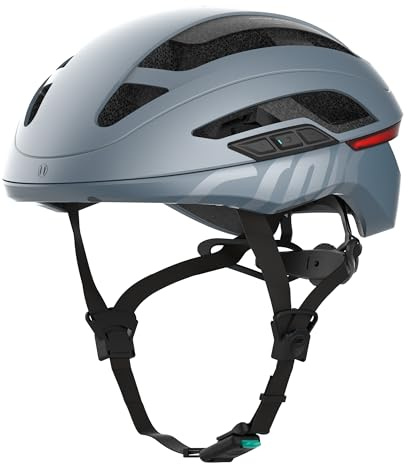 CRNK Angler Alpha Fahrradhelm – Unisex E-Bike & Rennrad Helm mit LED Blinker, Bremslicht & Rücklicht – Integrierte Bluetooth Kopfhörer & Mikrofon – Aerodynamisch, Leicht & Belüftet