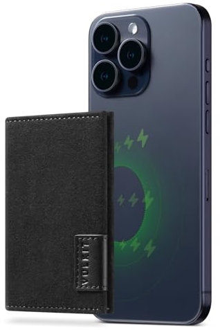 VULKIT Magsafe Leder Wallet Kompatibel Mit iPhone 15/14/13/12 Serie, 4 Karten RFID-Blockierendes Telefon Wallet Mit Magnetverschluss