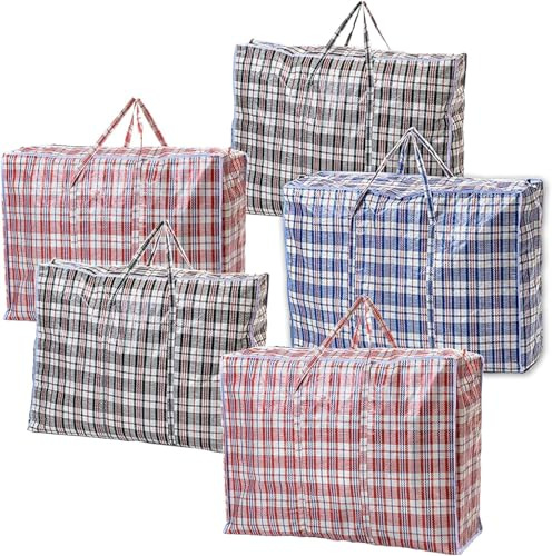 AMD Nexus 5 X Extra Large Laundry Storage Bag (60 x 50 x 25 cm) - Strong, Durable, Waterproof Moving Totes with Zipper and Handles, Reusable for Laundry, Shopping, and Storage Bag