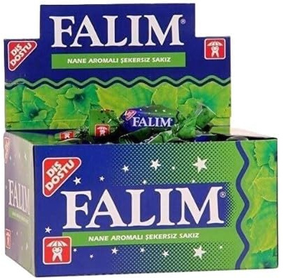 Falim Zuckerfreie Kaugummis mit Minzgeschmack 100 Stück Packung