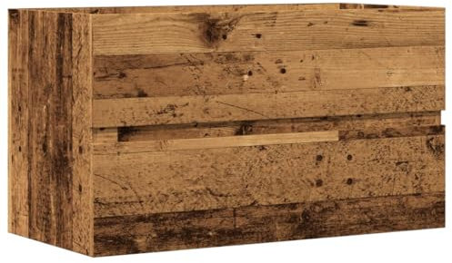 vidaXL Bad-Hängeschrank Altholz-Optik 80x38,5x45 cm Holzwerkstoff