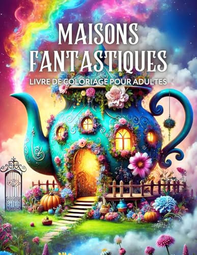 Maisons Fantastiques Livre de Coloriage pour Adultes: Designs fantaisistes avec des demeures magiques de fées et de gnomes pour la détente