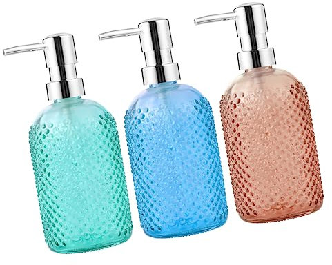 CRILSTYLEO 3piezas Botellas De Presionables para Champú y Gel De Ducha De Dispensadores Reutilizables para Baño y Cocina Color Aleatorio