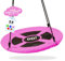 GO!elements Balancoire nid d'oiseau | balancoire nid d Oiseaux Exterieur | Réglable en Hauteur pour Enfants & Adultes (balançoire familiale) jusqu'à 150 kg de capacité | Taille : ø 100 cm, Coul: Rose