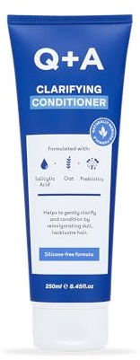Q+A Clarifying Conditioner 250ml, Kopfhautausgleichende Spülung | Stärkende, Feuchtigkeitsspendende Pflege mit Salicylsäure, Hafer und Präbiotika für Belastetes Haar