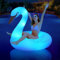 Piscina inflable de cisne con luces coloridas, anillos LED que cambian de color, 42 pulgadas, grande, para piscina, playa, piscina, verano, piscina, sala flotante, para adultos