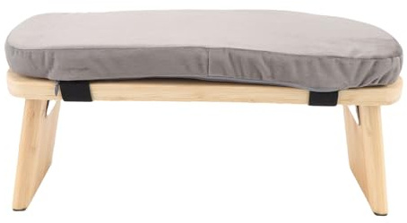 Yinhing Wooden Meditation Bench, Detachable Ergonomic Meditation Kneeling Stool Soft Cushion for Yoga with Carry Bag, Convenient Cleaning and Storage