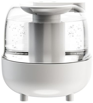 Humidificador recargable, tamaño compacto de 195 x 180 mm, carcasa portátil ABS, dispositivo inalámbrico de niebla fría de 4 L con doble spray y luz nocturna LED, humidificador USB a pilas para