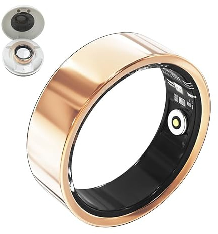 Thafikzi Smart Health Ring for Women, No Subscription Fee, Health Fitness Tracker with Heart Rate, Sleep, Blood Oxygen, IP68 Waterproof, 128 Sports Remote photography smart Ring for iPhone