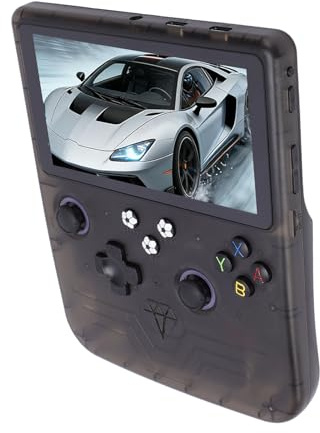 Omquot Console di gioco retrò portatile con display HD per titoli 3D, doppio joystick per esperienza Plug and Play, regalo ideale per giocatori retrò (grigio traslucido)