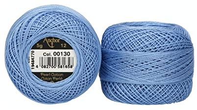 Anchor 4596012-00130 Stickgarne, 100% Baumwolle, 130, Stärke 12, 56m, 9 Gramm