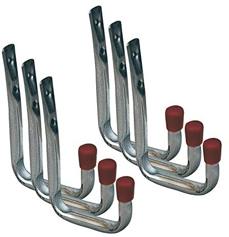 VASALAT VAS147 Vas123 Wandhaken U-Form 120 x 80 mm Inhalt 6 Stück, Silber