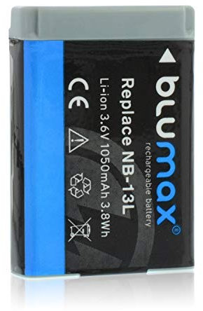 Blumax Akku Ersatz für Canon NB-13L |- 1050mAh -| für PowerShot G1 X Mark III - G5 X G9 X Mark II - G7 X Mark III - SX720 HS - SX730 HS - SX740 HS
