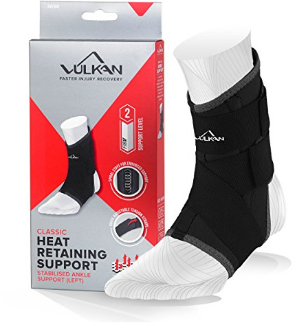 Vulkan Classic Left Ankle Brace, Medium, Ankle Support for Rolled Ankles, Sprains, and Strains, Compression Sleeve for Athletes and Exercising, Stabiliser for Achilles Injuries and Plantar Fasciitis