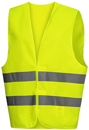 Nitras Motion Tex Viz 7111 Warnweste - leichte Weste in Warnfarbe für die Arbeit - Neongelb - M