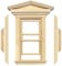 MyTinyWorld Dolls House Single Opening Sash Window With Pointed Parapet