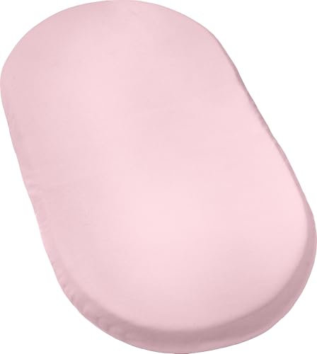 Erwin Müller Baby-Spannbettlaken Murnau Single-Jersey - rosé Größe 40x70 cm oval - hautfreundlich, atmungsaktiv, bügelfrei, strapazierstark