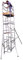 Classic 6.5m (WH) Narrow DIY Scaffold Tower Comprehensive Kit Incl. Adjustable Castors & Stabilisers. Galvanised Steel Finish.