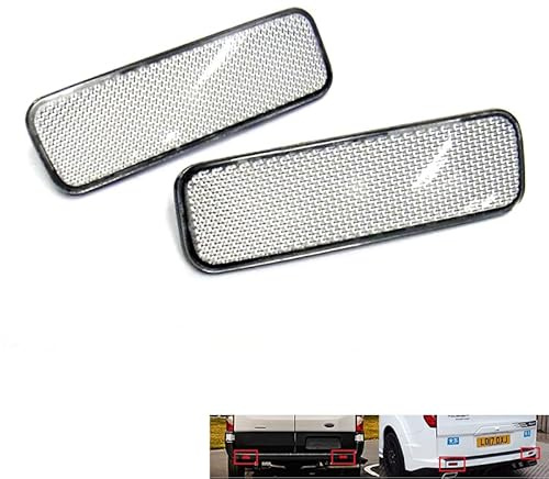 2x Clear Lens Rear Bumper Reflector Light OEM Left Right For 2012-up Transit Tourneo Connect Courier Custom