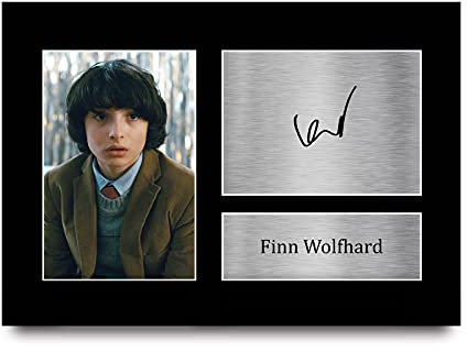 HWC Trading Finn Wolfhard Mike Wheeler Gifts gedrucktes Autogramm Bild für TV-Fans – A4