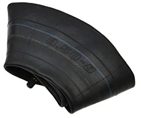 Chambre à air 3.50-8 Preis-Zone pour brouette en caoutchouc noir, équipée d'une valve de voiture standard