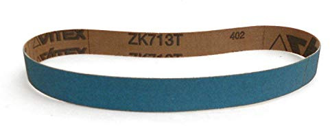 VSM Schleifband ZK713X Zirkonkorund – 100 x 2000 mm – Körnung P40 – 10 Stück – für Metall Edelstahl INOX – reißfeste robuste Gewebeunterlage – Profi-Schleifbänder für Bandschleifer