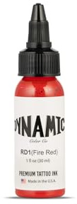 Dynamic Tattoo Ink Color Fire Red 1oz by Dynamic