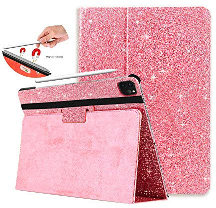 FANSONG Tablet Case for iPad Air 13 2024 iPad Pro 12.9 inch 2022 2021 2020 2018 (Pink)
