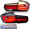VLAND Rückleuchten Kompatibel mit BMW 3 Series F30 F35 F80 2012-2018 mit Blinker-Sequenzanzeige Heckleuchten, E-mark, Schwarz/weiß