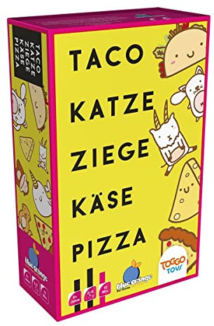 Asmodee | TOGGO Toys | Blue Orange | Taco Katze Ziege Käse Pizza | Partyspiel | Kartenspiel | 2-8 Spieler | Ab 8+ Jahren | 10+ Minuten | Deutsch