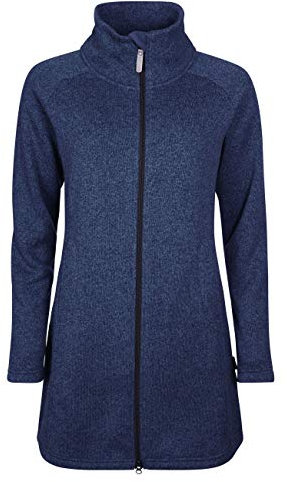 ELKLINE Damen Fleecemantel Bestcondition | Strickfleece halblang leicht tailliert, Farbe:blueshadow, Größe:44