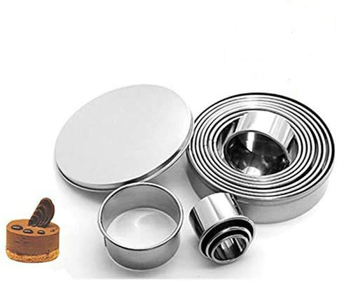 Lot de 12 emporte-pièces ronds en acier inoxydable pour gâteaux