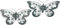 Kobolo Wand-Deko Schmetterling Buterfly mit Acrylperlen XXL - 2er Set - Metall - 29x55x4 cm