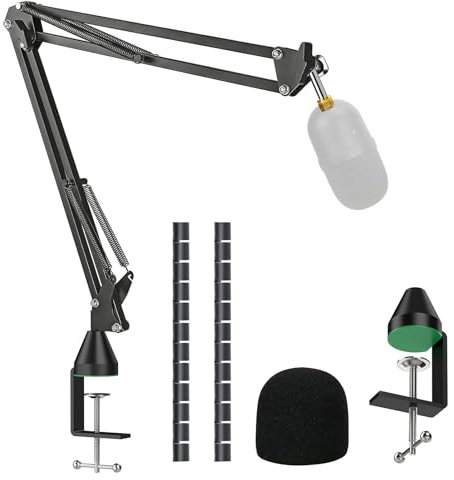 YOUSHARES Mikrofonarm Galgenarm – Mikrofonarm für HyperX QuadCast QuadCast S SoloCast, Blue Yeti, Fifine AM8, Rode, Shure, Razer, Gaming-Mikrofon und die meisten Mikrofone mit 3/8 Zoll auf 5/8 Zoll