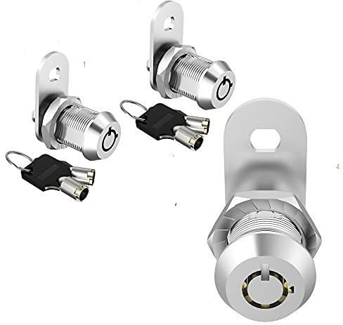 2 Stück 1.6 cm (5/8 Zoll) Upgraded Nockenschloss Wohnmobil-Aufbewahrungsschlösser, gleichschließende Schrankschlösser für Wohnmobile, sichere Türordner und Schubladen, Zinklegierung